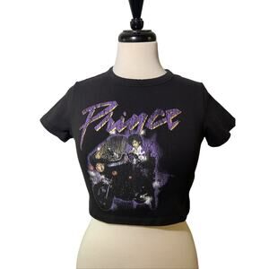 Prince Purple Rain Motorcycle Album Cover Vintage Retro Black “Micro Tee” P/ S